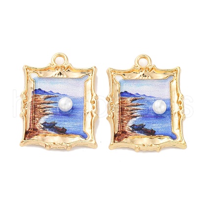 Alloy Enamel Pendants FIND-M060-03G-1