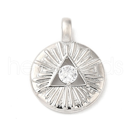 Brass Micro Pave Cubic Zirconia Pendants KK-Q772-06P-1