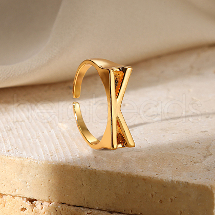 Alloy Adjustable Open Cuff Rings FS-WG3F88F-21-1