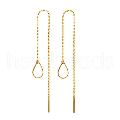 Stainless Steel Ear Thread for Women FIND-PW0024-38A-1