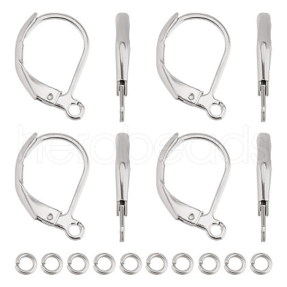 ARRICRAFT 100Pcs 304 Stainless Steel Leverback Earring Findings STAS-AR0002-37B-1