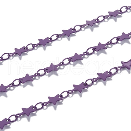 Spray Painted Brass Link Chains CHC-M021-04B-1