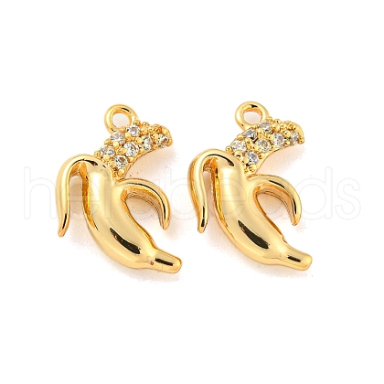 Brass Micro Pave Cubic Zirconia Pendants KK-K369-02G-05-1