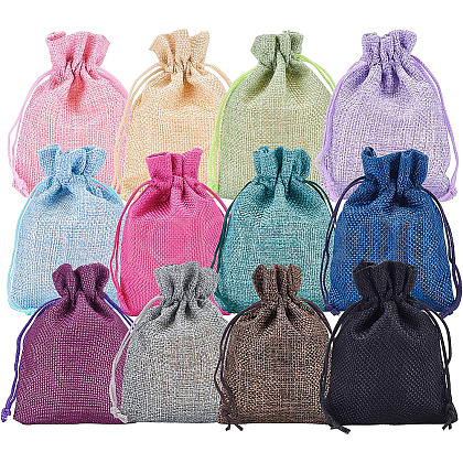 Burlap Packing Pouches Drawstring Bags ABAG-BC0001-15-1