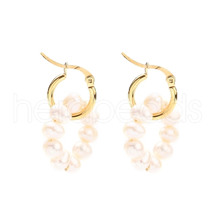 Mother's Day Jewellery 304 Stainless Steel Hoop Earrings EJEW-JE04327-1