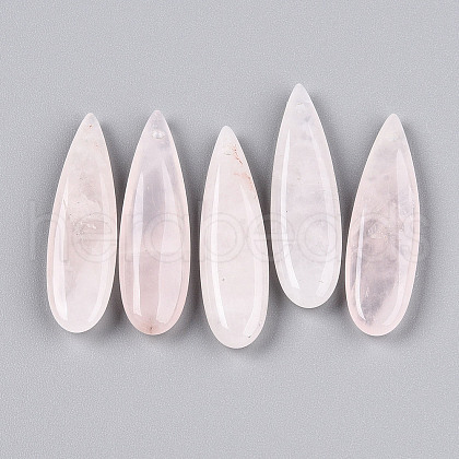Natural Rose Quartz Pendants G-N348-02C-1