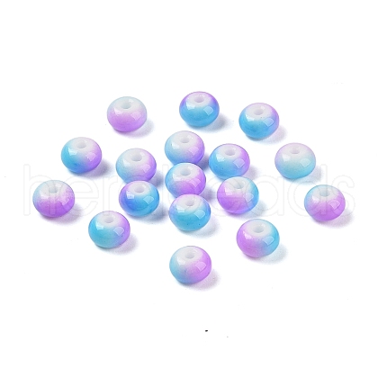 Opaque Spray Painted Glass Beads X1-GLAA-G118-01N-1