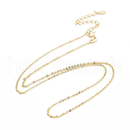 925 Sterling Silver Cable Chains Necklace for Women STER-I021-09G-1