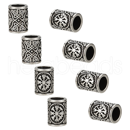 Unicraftale 8Pcs 316 Surgical Stainless Steel European Beads STAS-UN0061-39-1