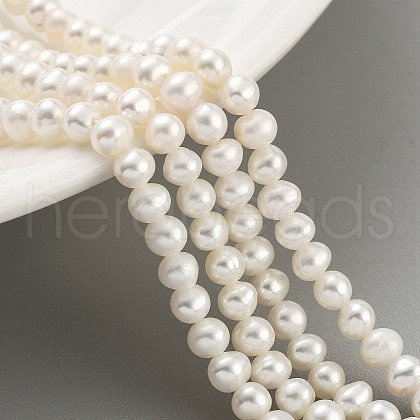 Natural Cultured Freshwater Pearl Beads Strands PEAR-C003-05C-1