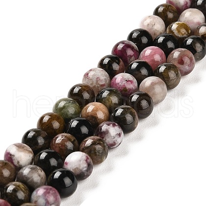 Natural Tourmaline Beads Strands G-B048-B02-01-1