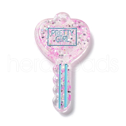 Acylic Pendant with Glitter Powder X1-OACR-H035-01E-1