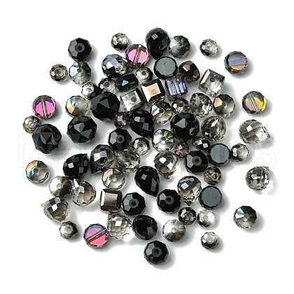 114Pcs Transparent Electroplate Glass Beads GLAA-K064-09D-1