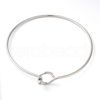 Non-Tarnish 304 Stainless Steel Torque Bangles BJEW-I317-01P-1