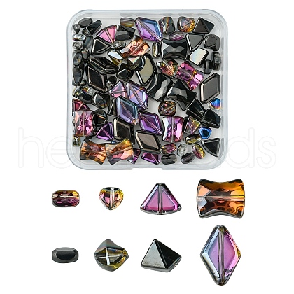 Electroplate Transparent Glass Beads EGLA-YW0003-22A-1