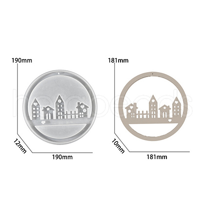 City Signs Decorated with Wind Chimes Silicone Mold SIMO-S001-01D-1