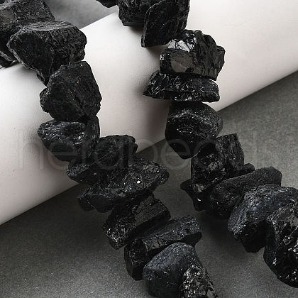 Natural Black Tourmaline Beads Strands G-I283-F12-1