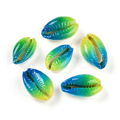 Spray Paint Cowrie Shell Beads SHEL-S274-01C-1