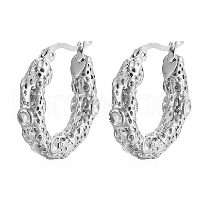 Non-Tarnish 304 Stainless Steel Hoop Earrings VY8498-01-1