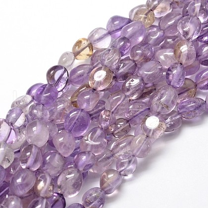 Natural Ametrine Gemstone Nuggets Bead Strands G-J335-09-1