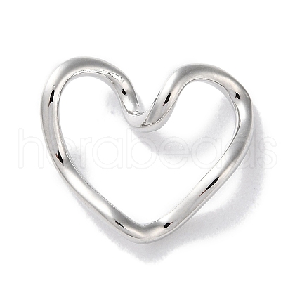 Rack Plated Brass Heart Links KK-Z039-33P-1