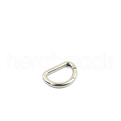 D-shaped Zinc Alloy Spring Ring Clasps PW-WGC1CD5-03-1