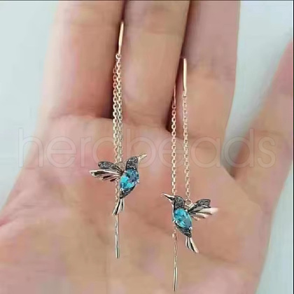 Bird Alloy Rhinestone Ear Thread FS-WG4B879-02-1