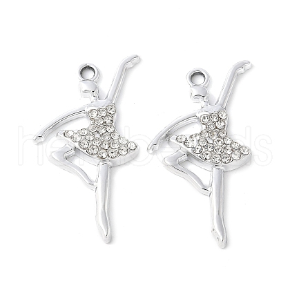 Alloy Crystal Rhinestone Pendants PALLOY-E775-18P-1