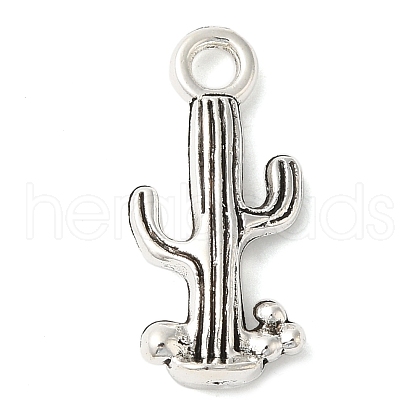 Tibetan Style Alloy Cactus Pendants TIBEP-3932-AS-LF-1