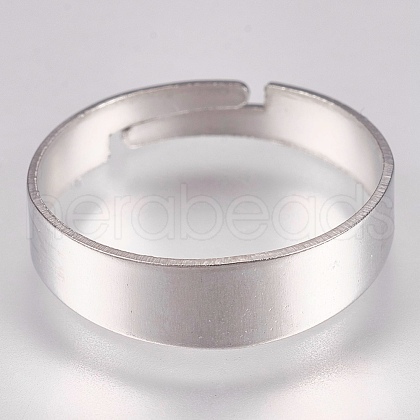 Tarnish Resistant 201 Stainless Steel Finger Ring Settings STAS-G173-20P-1