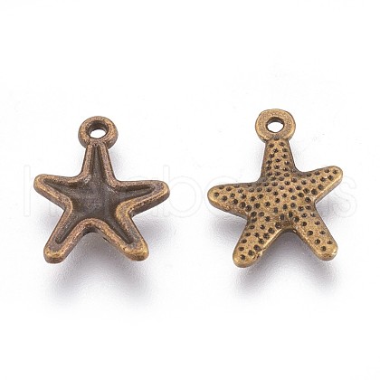 Tibetan Style Alloy Starfish/Sea Stars Pendants X-MLF0463Y-NF-1