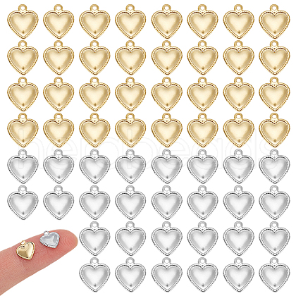 80Pcs 2 Colors 201 & 304 Stainless Steel Charms STAS-LP0001-33-1