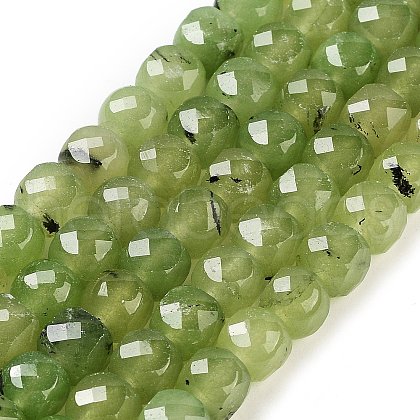 Natural Prehnite Beads Strands G-H028-A05-01-1