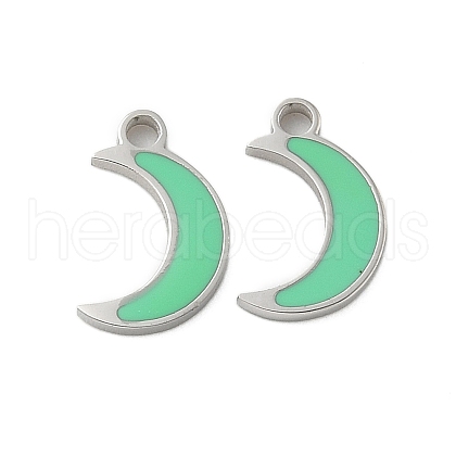 304 Stainless Steel Enamel Charms STAS-L022-333P-02-1