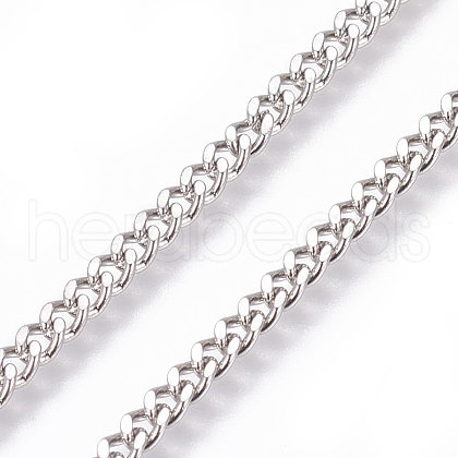 304 Stainless Steel Curb Chains CHS-L020-020P-1