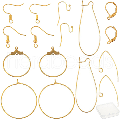 SUNNYCLUE DIY Brass Earring Findings DIY-SC0009-44G-1