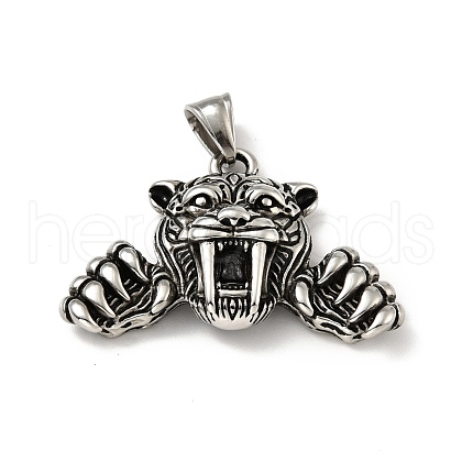 304 Stainless Steel Pendants STAS-E058-20AS-1