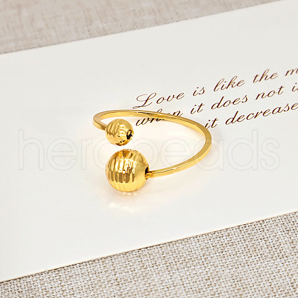 Elegant Hollowed-out Brass Cuff Rings for Women PJ0822-2-1