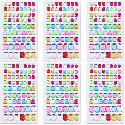 Transparent Acrylic Rhinestone Stickers DIY-WH0021-22B-1