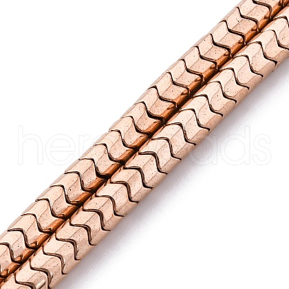 Electroplated Non-magnetic Hematite Beads Strands G-P571-E01-01-1