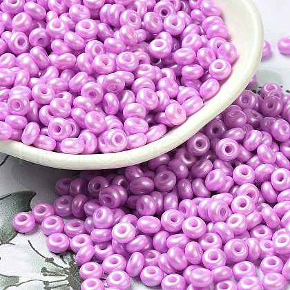 Baking Paint Luster Glass Seed Beads X1-SEED-B001-04A-07-1