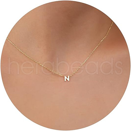 Brass Pendant Initial Necklaces for Women FS-WG1D7F7-01-1