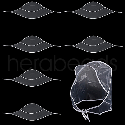 Plastic Rain Bonnets AJEW-WH0419-75B-1