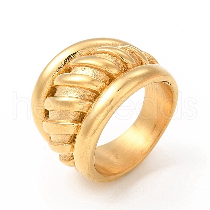 Ion Plating(IP) 304 Stainless Steel Finger Rings for Women Men RJEW-C049-31A-G-1