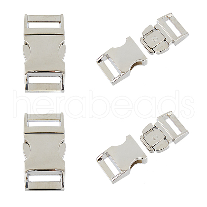 SUPERFINDINGS 4Pcs Alloy Side Release Buckles FIND-FH0008-70-1