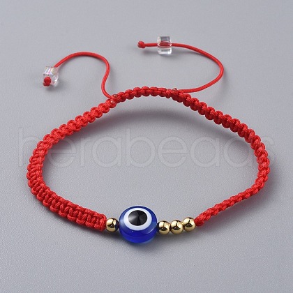 Nylon Thread Braided Bead Bracelets BJEW-JB04769-01-1