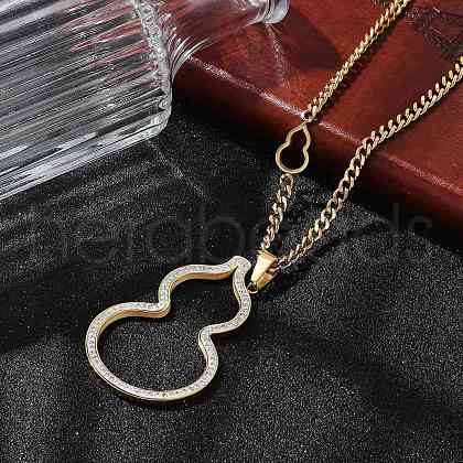 Ion Plating(IP) 304 Stainless Steel Chain Necklaces NJEW-M078-11G-1