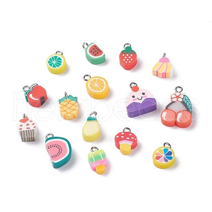 Handmade Polymer Clay Pendants and Beads CLAY-XCP0001-10-1