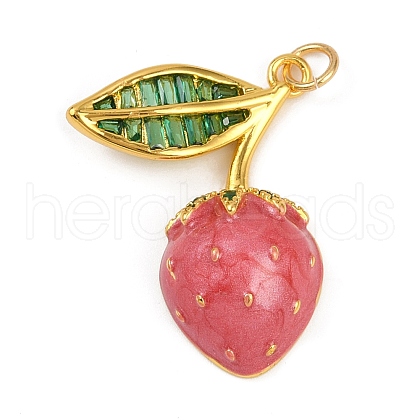 Brass Enamel Pendants X-KK-K405-01B-G-1
