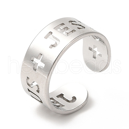 Non-Tarnish 201 Stainless Steel Finger Ring RJEW-E063-04P-1